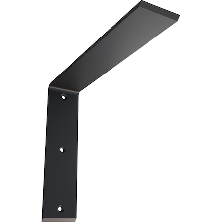 Ekena Millwork Countertop Support Steel Heavy Duty Bracket, Powder Coated Black 2 1/2"W x 12"D x 10"H BKTM02X12X10CSPBL